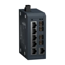 MCSESU083F2CU0 - Modicon Standard Unmanaged Switch - 6 ports for copper + 2 ports for multimode fiber optic - 1