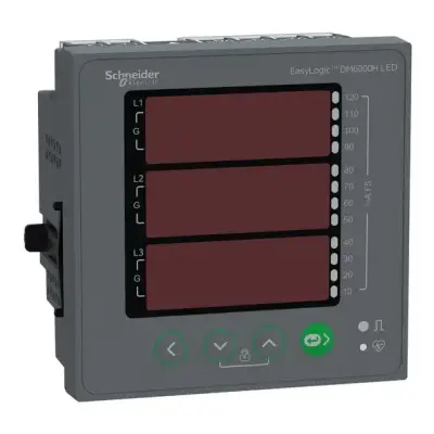 Schneider Electric - METSEDM6000HCL10NC - DM6000H serisi multimetre, LED ekran, haberleşmesiz - 1