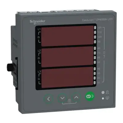Schneider Electric - METSEDM6200HCL10RS - EasyLogic DM6200H multimetre, LED ekran, RS485 portu üzerinden haberleşme, Class 1 - 1