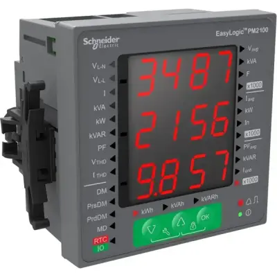 Schneider Electric - METSEPM2110 - EasyLogic PM2110, Enerji Kalite Analizörü, total harmonik ölçümü, LED ekran, class 1 - 1