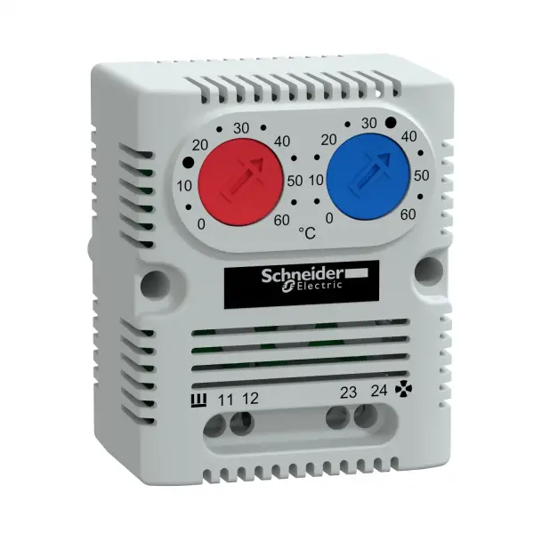 Schneider Electric - NSYCCOTHD - ClimaSys CC - çift termostat 250V - sıcaklık aralığı 0...60°C - 1NA/NK - °C - 1