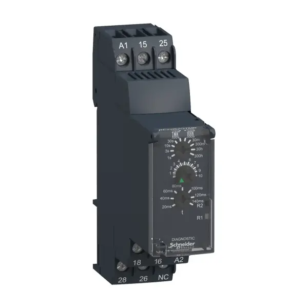 Schneider Electric - RE22R2QTMR - Harmony, Modüler zamanlama rölesi, 8 A, 2 CO, 0,05 sn - 300 saat, yıldız üçgen, 24...240 V AC/DC - 1