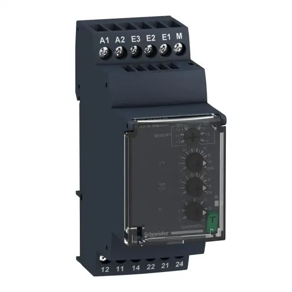 Schneider Electric - RM35JA32MR - Harmony, Modüler Tek Fazlı Akım Kontrol Rölesi, 5 A, 2 K/A, 0.15…15 A, 24…240 V AC/DC - 1