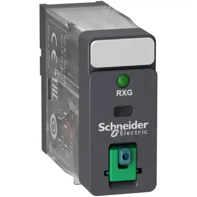 Schneider Electric - RXG12BD - arayüz soketli röle - Zelio RXG - 1K/A standart - 24VDC-10A-LTB'li ve LED'li - 1