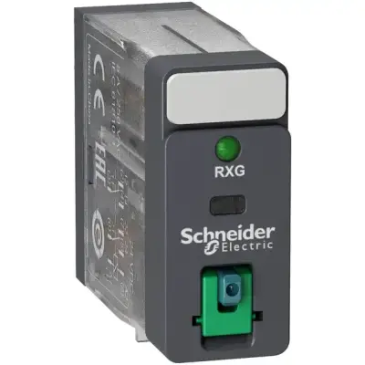 Schneider Electric - RXG22BD - arayüz soketli röle - Zelio RXG - 2K/A standart -24VDC-5A - LTB'li ve LED'li - 1