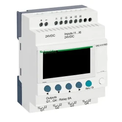  SR2A101BD - kompakt akıllı röle Zelio Logic - 10 G Ç - 24 V DC - saat yok - ekran - 1