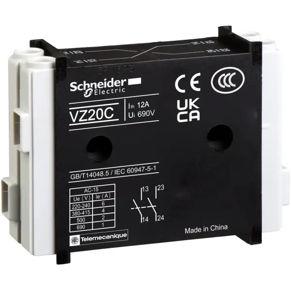 Schneider Electric - VZ20 - yardımcı kontak bloğu - 1 NA + 1 NA - VARIO - 1
