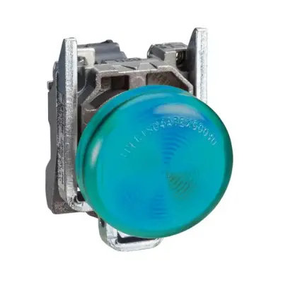 Schneider Electric - XB4BV63 - <=250V BA9s ampul için yeşil eksiksiz pilot ışığı Ø22 düz lens - 1