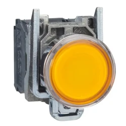  XB4BW35B5 - turuncu sıva altı eksiksiz ışıklı Buton Ø22 yaylı dönüş 1NA+1NK 24V - 1