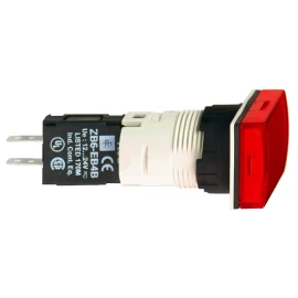 XB6DV4BB - 12...24V entegre LED'li dikdörtgen kırmızı eksiksiz pilot ışığı Ø16 - 1