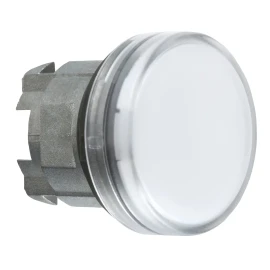 ZB4BV013 - Işıklı Buton için başlık, Harmony XB4, metal, beyaz, 22mm, Entegr. LED, düz lens - 1