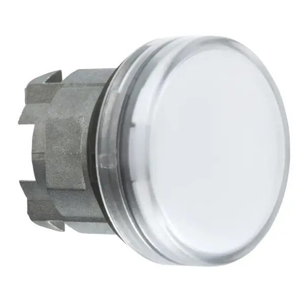 Schneider Electric - ZB4BV013 - Işıklı Buton için başlık, Harmony XB4, metal, beyaz, 22mm, Entegr. LED, düz lens - 1