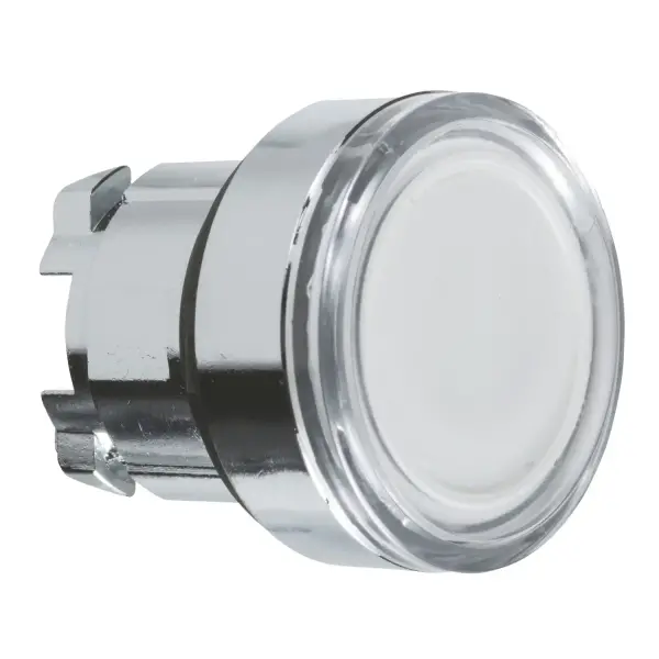 Schneider Electric - ZB4BW313 - Aydınlatmalı buton için başlık, Harmony XB4, metal, beyaz gömme, 22mm, Entegr. LED, Yay Geri Dönüşlü, plan lens - 1