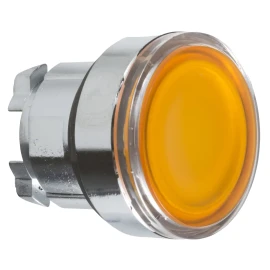 ZB4BW353 - Aydınlatmalı buton için başlık, Harmony XB4, metal, turuncu gömme, 22mm, Entegr. LED, Yay Geri Dönüşlü, plan lens - 1