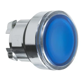 ZB4BW363 - Aydınlatmalı buton için başlık, Harmony XB4, metal, mavi gömme, 22mm, Entegr. LED, Yay Geri Dönüşlü, plan lens, işaretsiz - 1