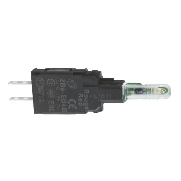 Schneider Electric - ZB6EB4B - Işıklı Butonlar için komple gövde, Harmony XB6, entegre LED'li gövde/sabitleme bileziği ile kırmızı aydınlatma bloğu 12...24 V - 1