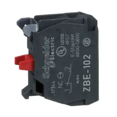 Schneider Electric - ZBE102 - başlık Ø22 için tek kontak bloğu 1NK vida kelepçesi terminali - 1