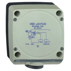 XSDH607339 - endüktif sensör XSD 80x80x40 - plastik - Sn60mm - 12..48VDC - terminaller - 1