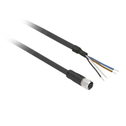 XZCPV1141L5 - hazır kablolu konnektörler XZ - düz dişi - M12 - 4 pim - kablo PVC 5m - 1