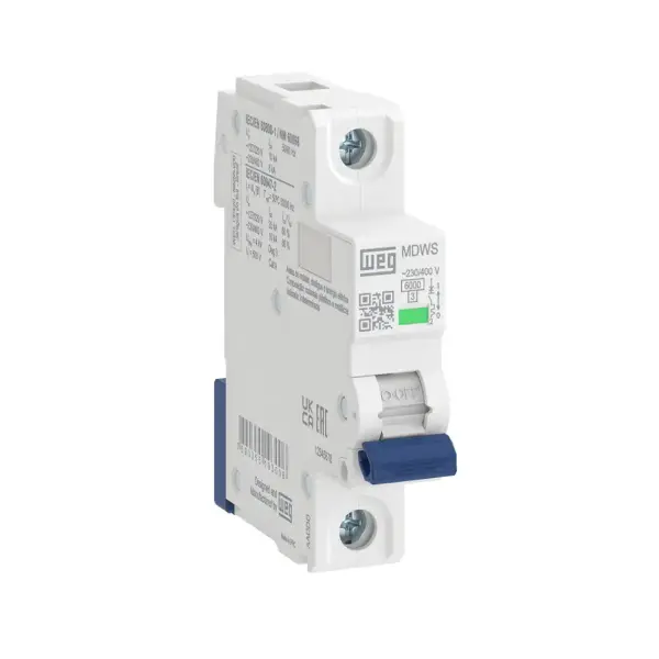 Weg - MDWS-C10-1 - 1 kutup, 6kA, C tipi, 10A, Otomatik sigorta - 1