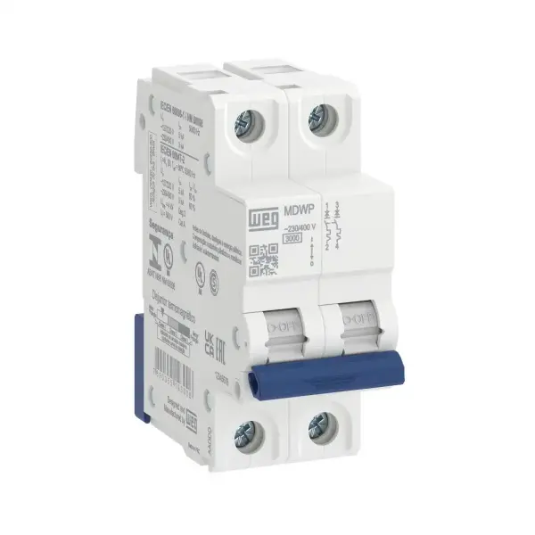 Weg - MDWS-C32-2 - 2 kutup, 6kA, C tipi, 32A, Otomatik sigorta - 1